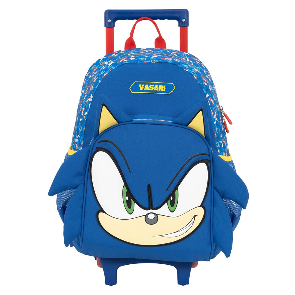Ruedas Sonic Mochila Sonic Carrito Escolar-Mochilas Con Ruedas